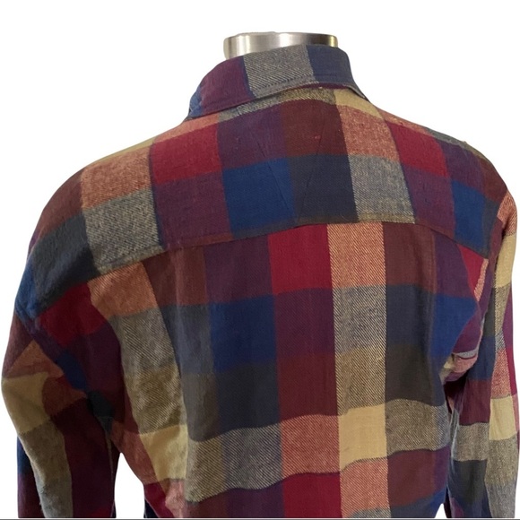 C.E. Schmidt Workwear Multicolor Plaid Check Color Block Shacket Shirt Jacket M - Picture 5 of 10